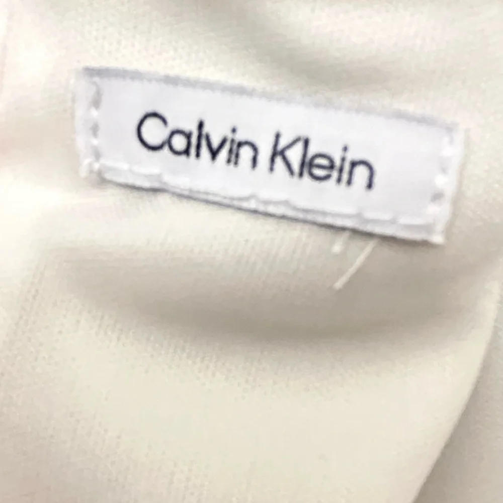 Calvin Klein White Illusion Bow Front Dress lined no tag measured 16 wedding